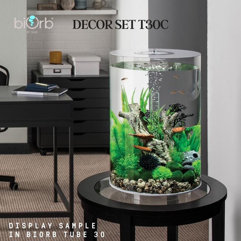 biOrb Aquarium Decoration Set for TUBE 30 - Fish Tank Ornaments, Aquatic Plants & Gravel for Freshwater Tanks | Perfect for Home, Office & Classroom Aquariums