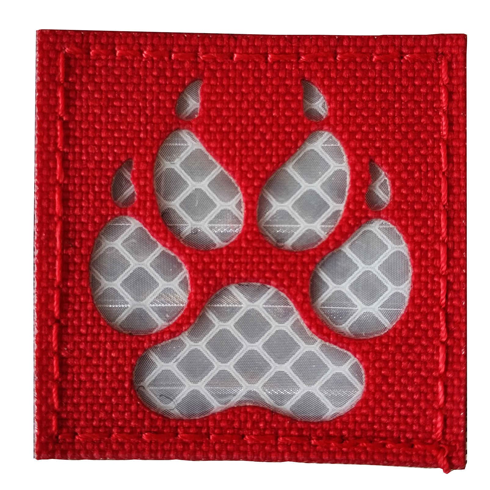 Red IR Infrared K9 Reflective Tactical Dog Patch - 2x2 Inch Hook and Loop Velcro for Caps, Bags, Backpacks, Vests & Uniforms - Perfect for Military, Police, Outdoor Adventures & Pet Safety