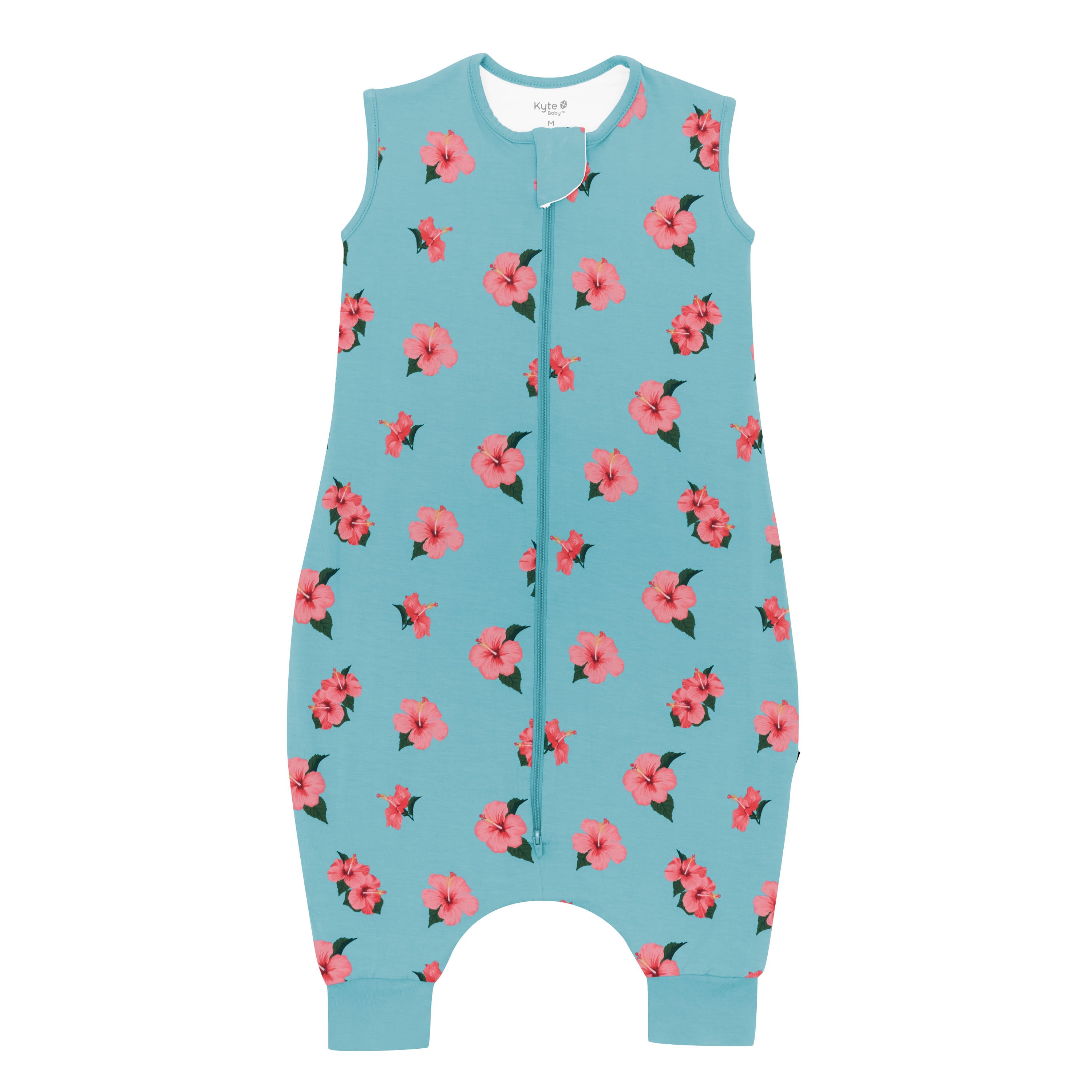 Hibiscus Print Baby Sleep Sack Walker - Soft & Breathable 0.5 TOG for Newborns & Infants - Perfect for Nursery, Daycare & On-the-Go Comfort