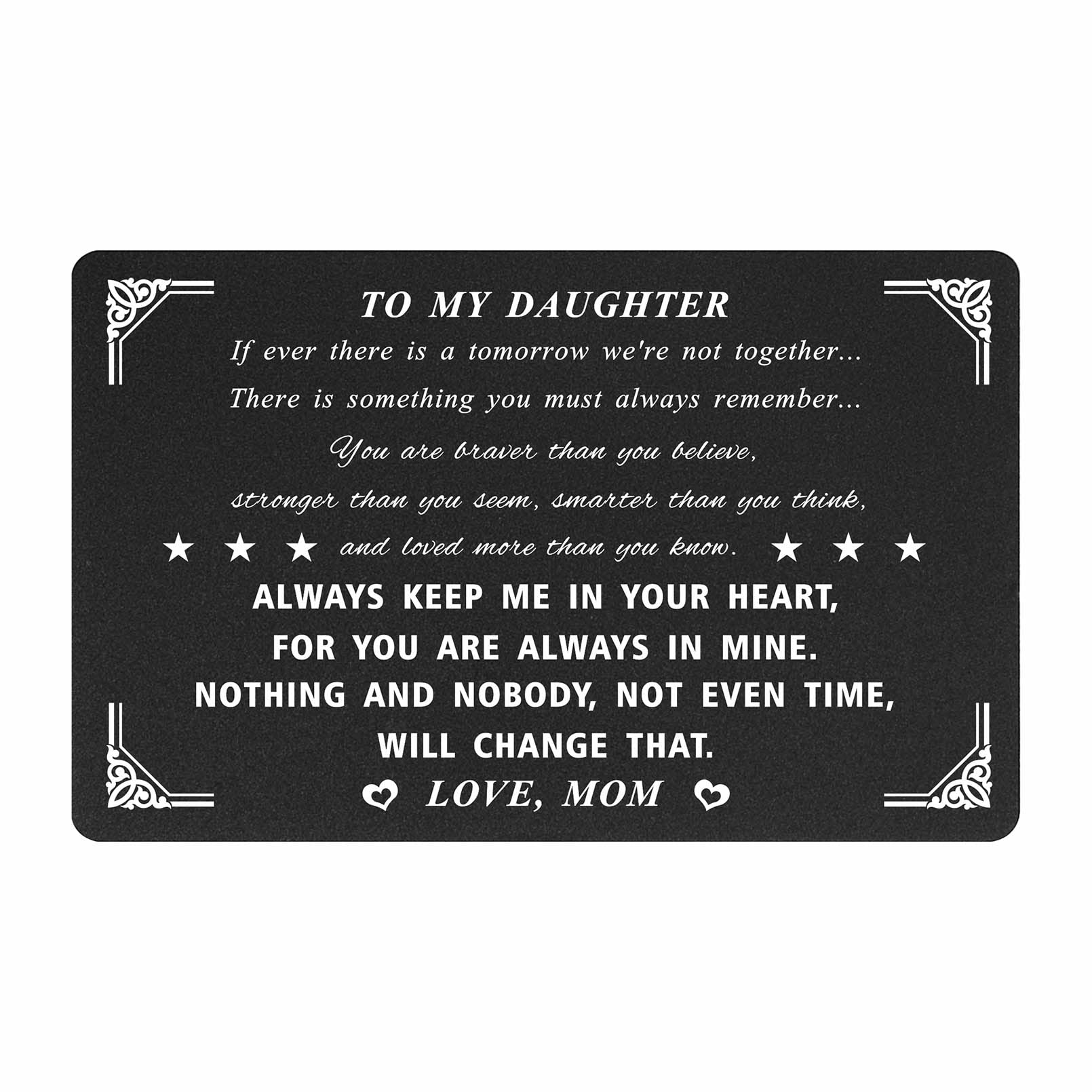 Levole Heartfelt Daughter Gift from Mom - Thoughtful Present for Mother's Day, Christmas & Valentine's Day - 'I Love You' Keepsake for Daughters - Perfect for Birthdays, Graduations & Special Moments