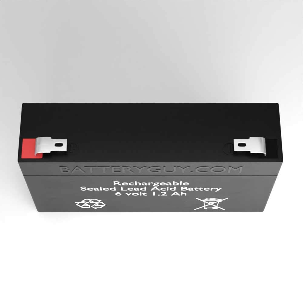 6100 Replacement 6V 1.2Ah SLA Batteries (Rechargeable) - Pack of 2 | Compatible with Emergency Lights, Security Systems & Power Backup Devices