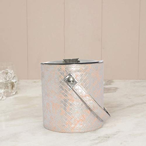 Premium 5-Piece Stainless Steel Bar Set - Ice Bucket, Wine Chiller, Champagne Cooler, Cocktail Shaker with Strainer & Serving Tray - Elegant Barware for Home Entertaining, Parties & Wedding Receptions