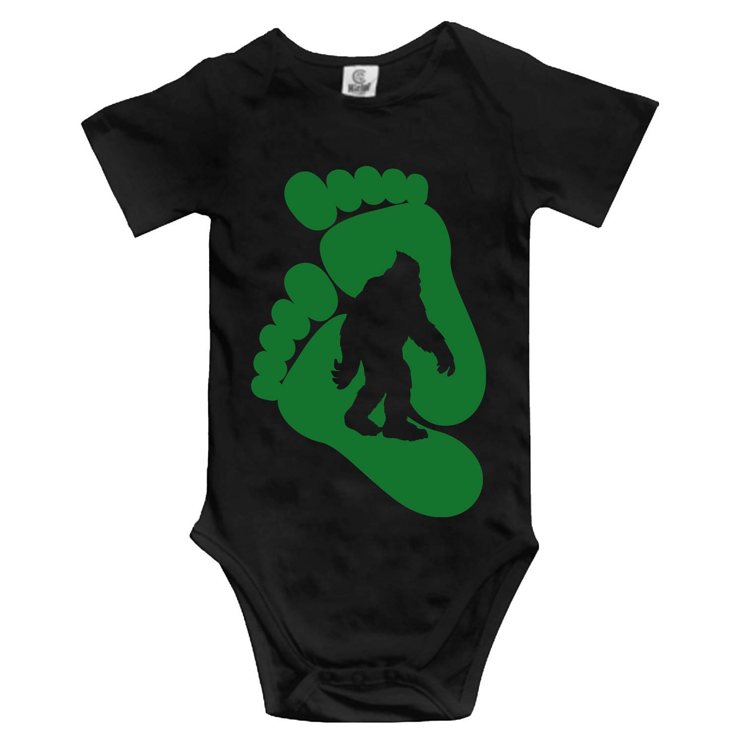 GKrepps Bigfoot Stamp Baby Boy & Girl Clothes - Organic Cotton Newborn Bodysuit Romper - Perfect for First Photos, Baby Showers & Everyday Wear
