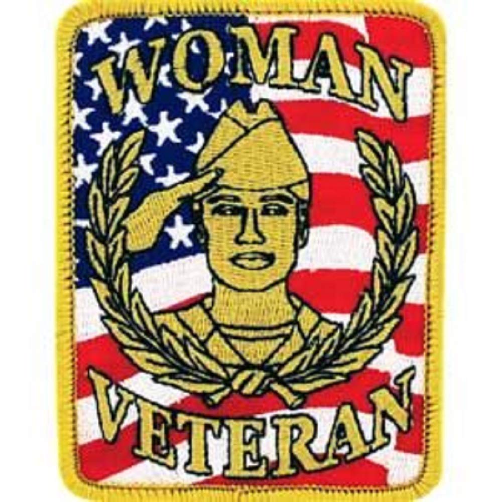 Premium Quality Iron On Embroidered Patches for Women Veterans - 3.625 Inch Military Style Badge - Perfect for Jackets, Backpacks & Uniforms