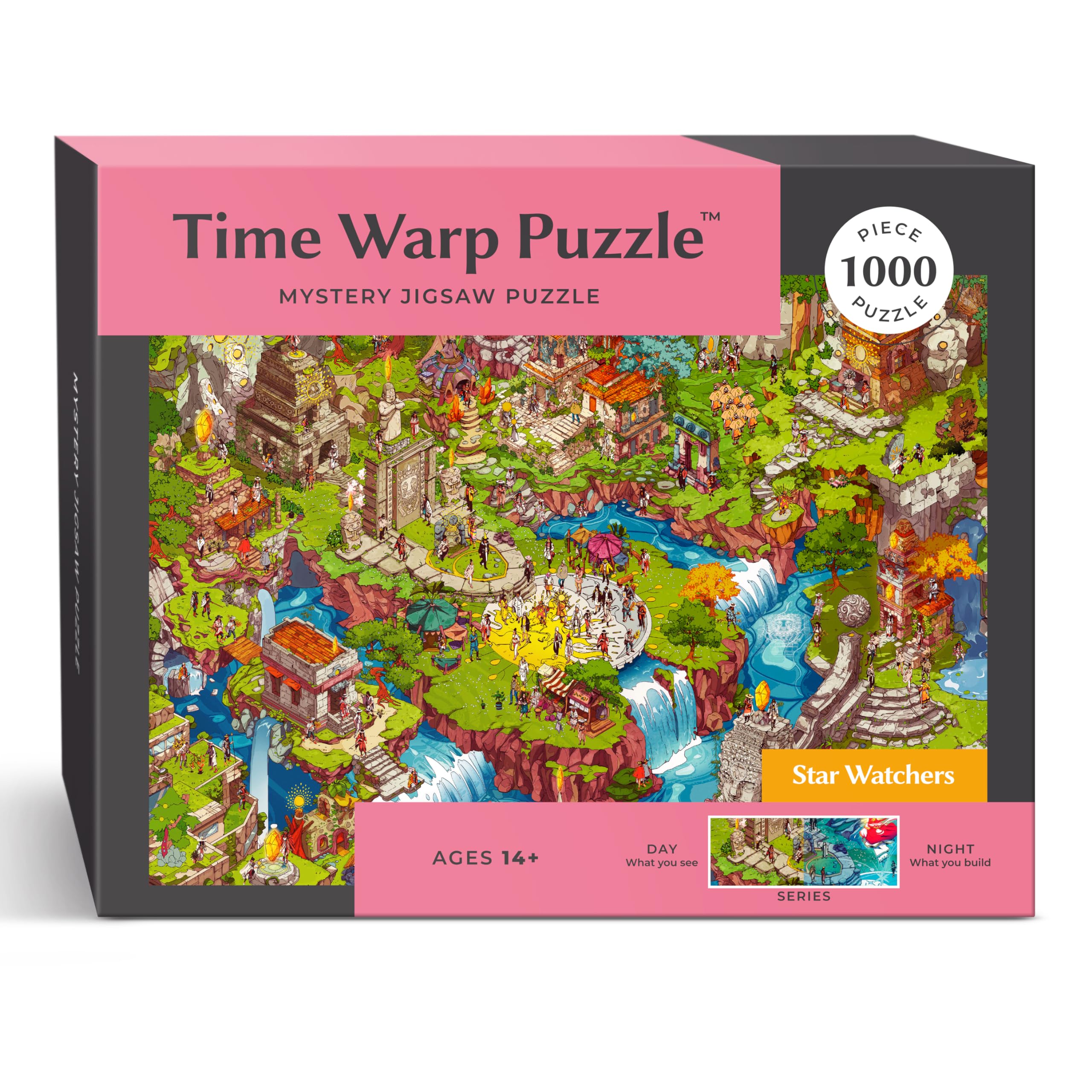 1000-Piece Time Warp Puzzle - Challenging Day & Night Changing Jigsaw for Adults (26.625x19.25in) - Perfect for Family Game Nights, Brain Training & Home Decor | Starwatchers Collection
