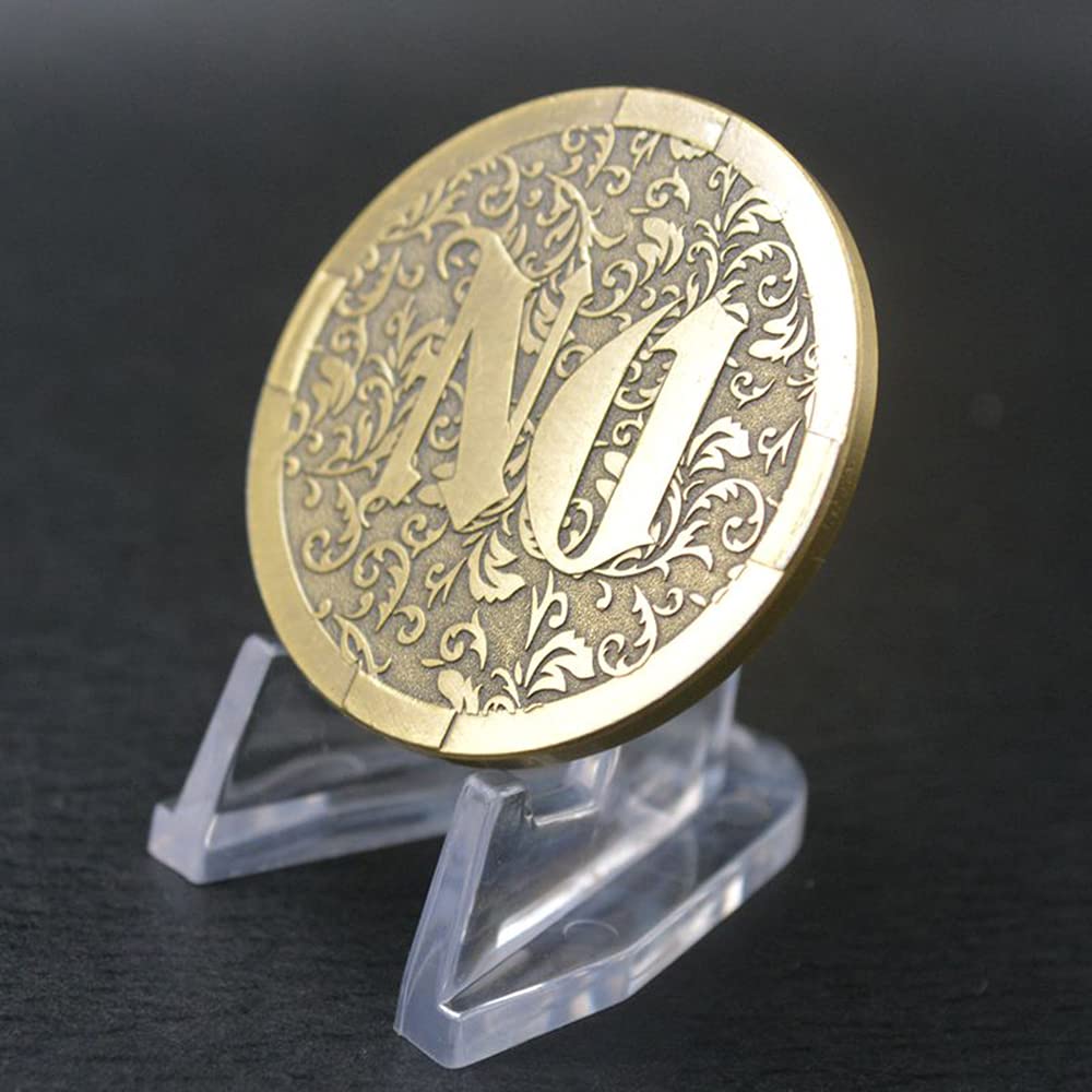 Joygulls Novelty Decision Maker Coin - Gold YES NO Challenge Coin for Fun Choices, Games, and Decision Making - Perfect for Gifts, Parties, and Office Use