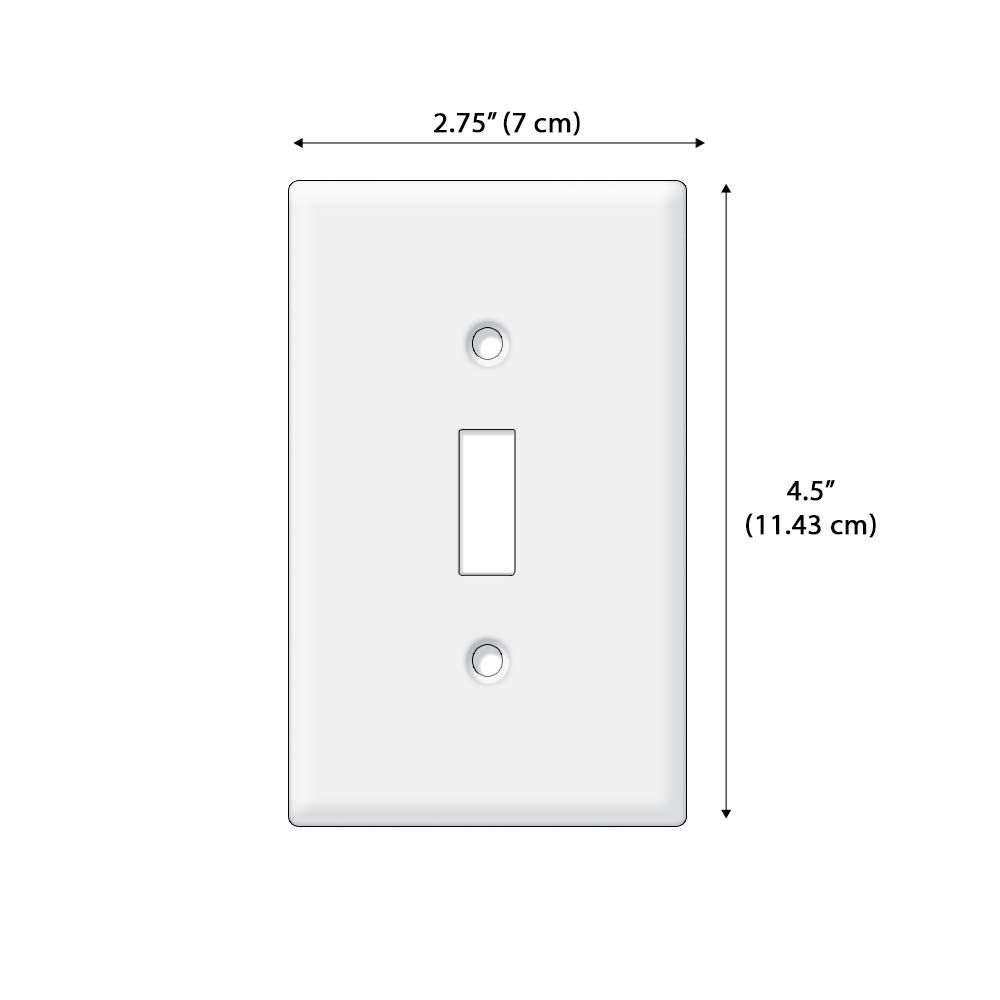 WIRESTER Single Gang Toggle Light Switch Plate Cover - Green Marble Wall Plate (2-Pack) for Home, Office & Commercial Decor