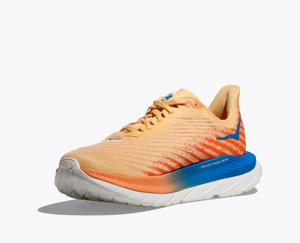 HOKA Mach 5 Running Shoes for Men - Lightweight Performance Sneakers in Impala/Vibrant Orange | Perfect for Road Running, Training & Daily Wear