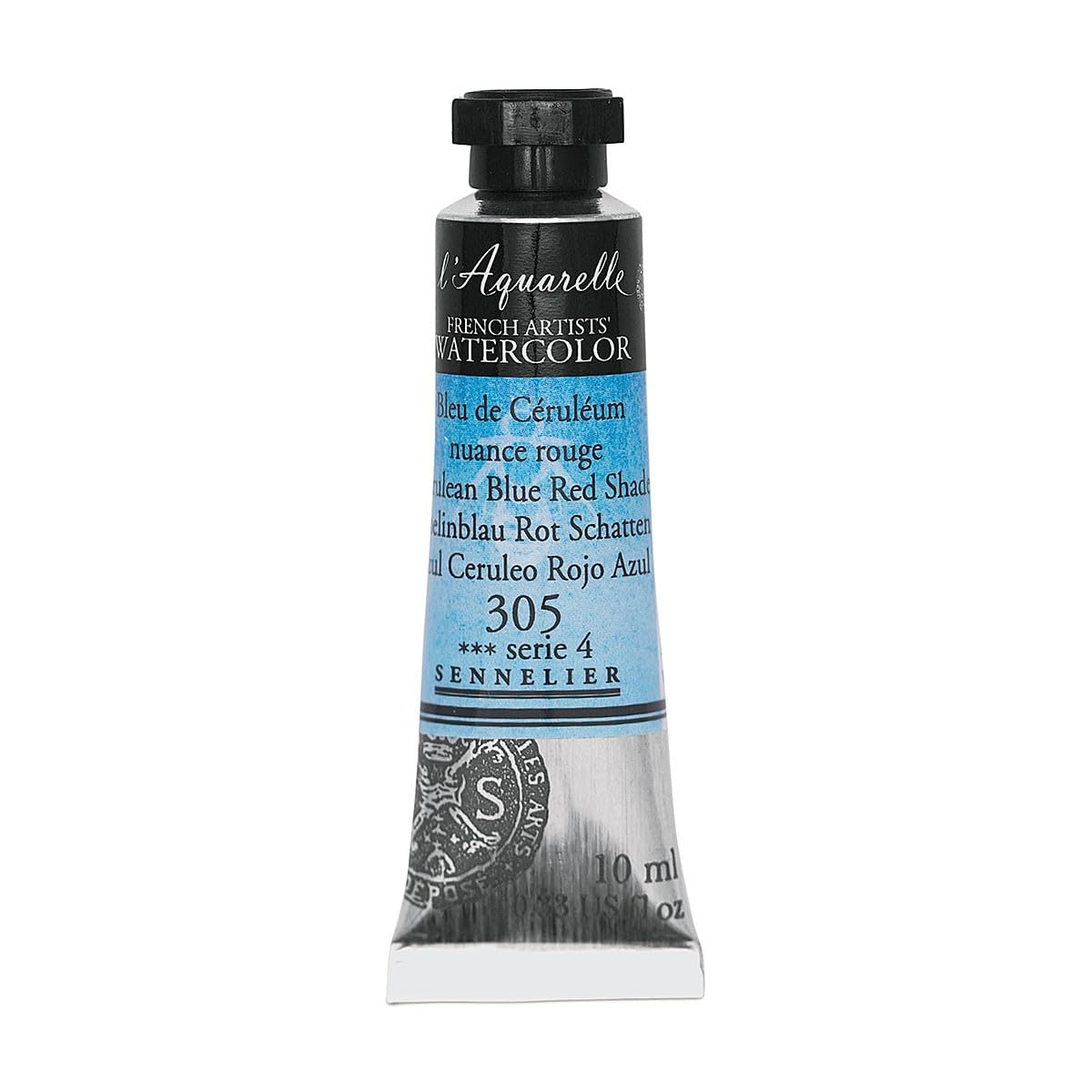 Premium Sennelier French Artists' Watercolor Paint - 10ml Tube, Cerulean Blue Red Shade (S4) - Professional Quality for Watercolor Painting, Sketching & Mixed Media Art