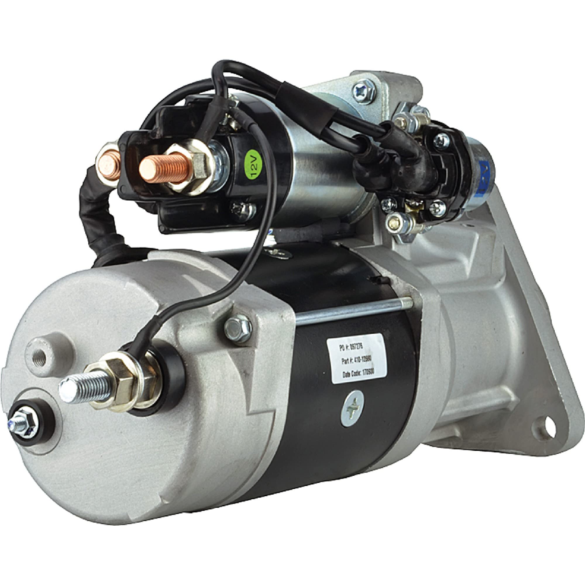 DB Electrical ROTA0319 Starter Replacement for 12 Tooth 12V 9700 - Compatible with Volvo VAH, VHA, VHD, VNL, VNM, VNX Series (Fits Models 8200572, 8200611, 8200909) - Heavy Duty Truck & Semi-Tractor Engine Starter Motor