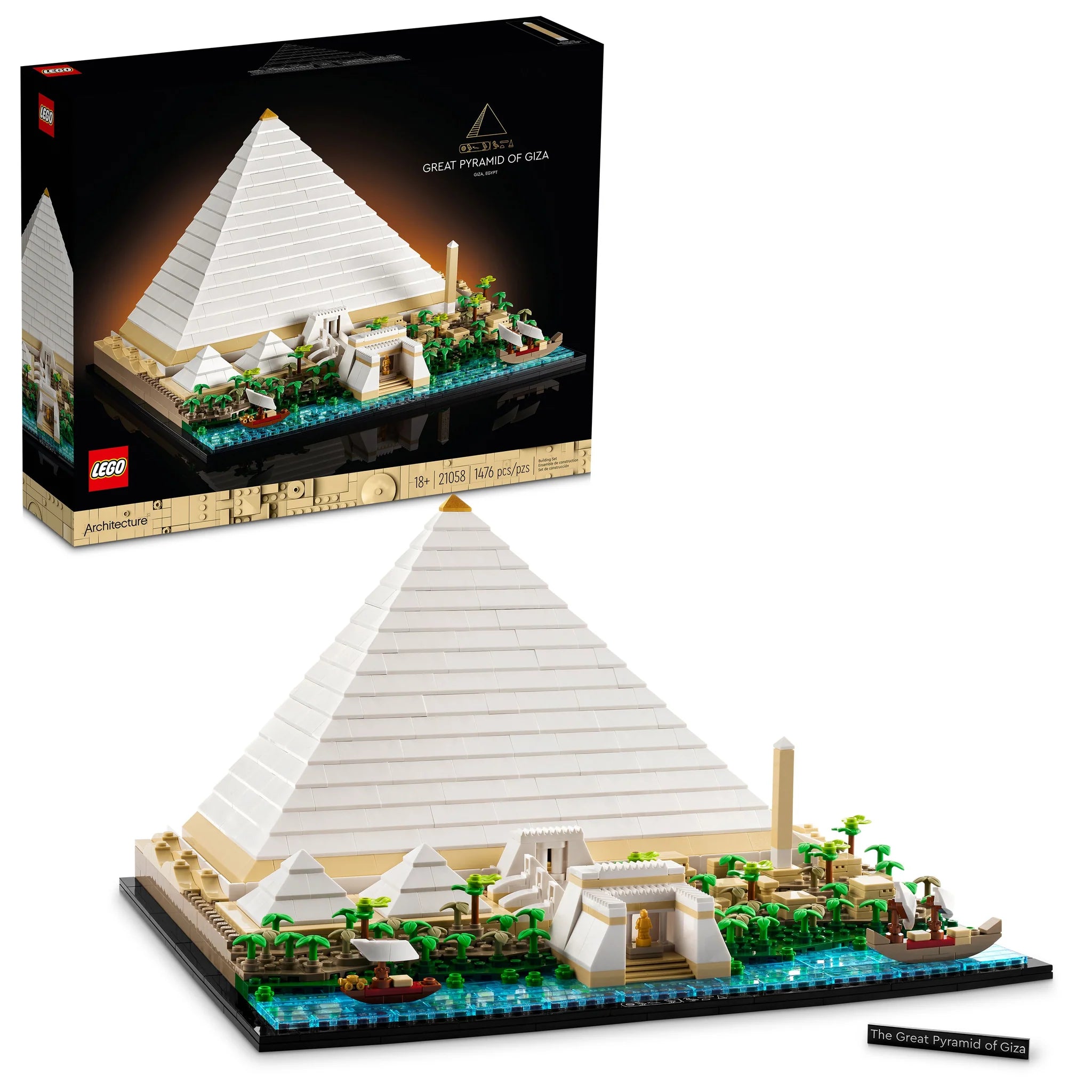 LEGO® Architecture Great Pyramid of Giza Building Set - Collectible Model Kit for Adults & Kids - Perfect for Home Decor, Office Display & Educational STEM Toy