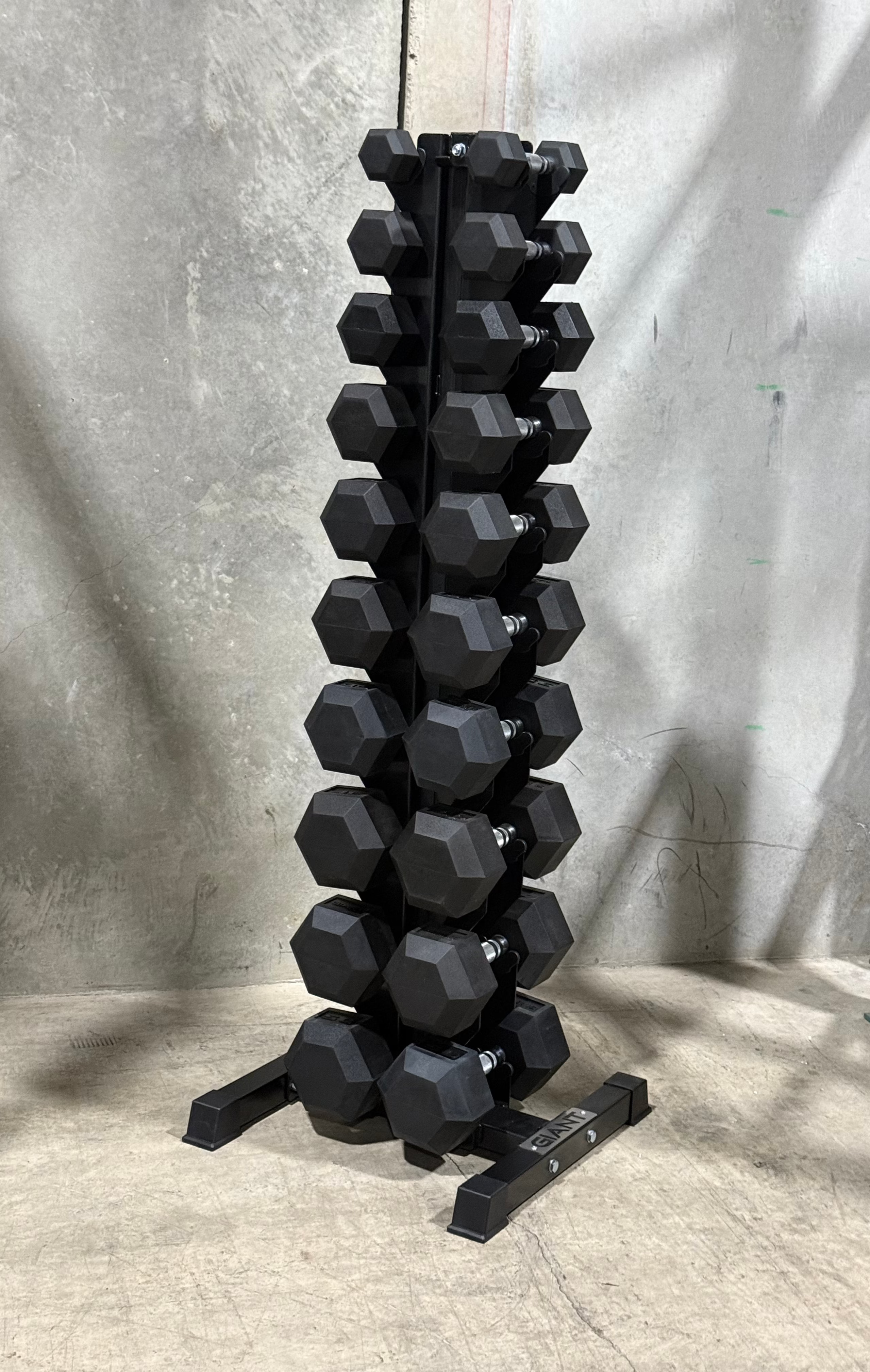 Heavy Duty Dumbbell Vertical Storage Rack - Space Saving Gym Equipment for Home & Commercial Use - Perfect for Weightlifting, CrossFit, and Strength Training