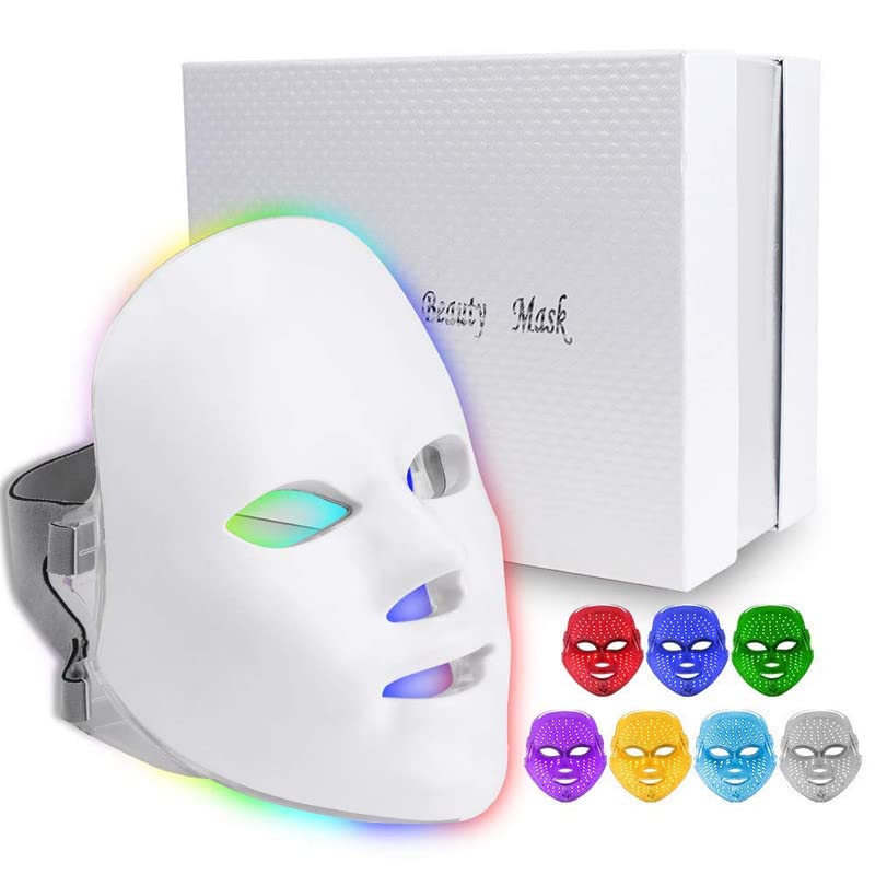 LED Photon Therapy Face Mask - Red & Blue Light Therapy for Acne, Wrinkles & Skin Rejuvenation | At-Home Spa Treatment & Skincare Routine