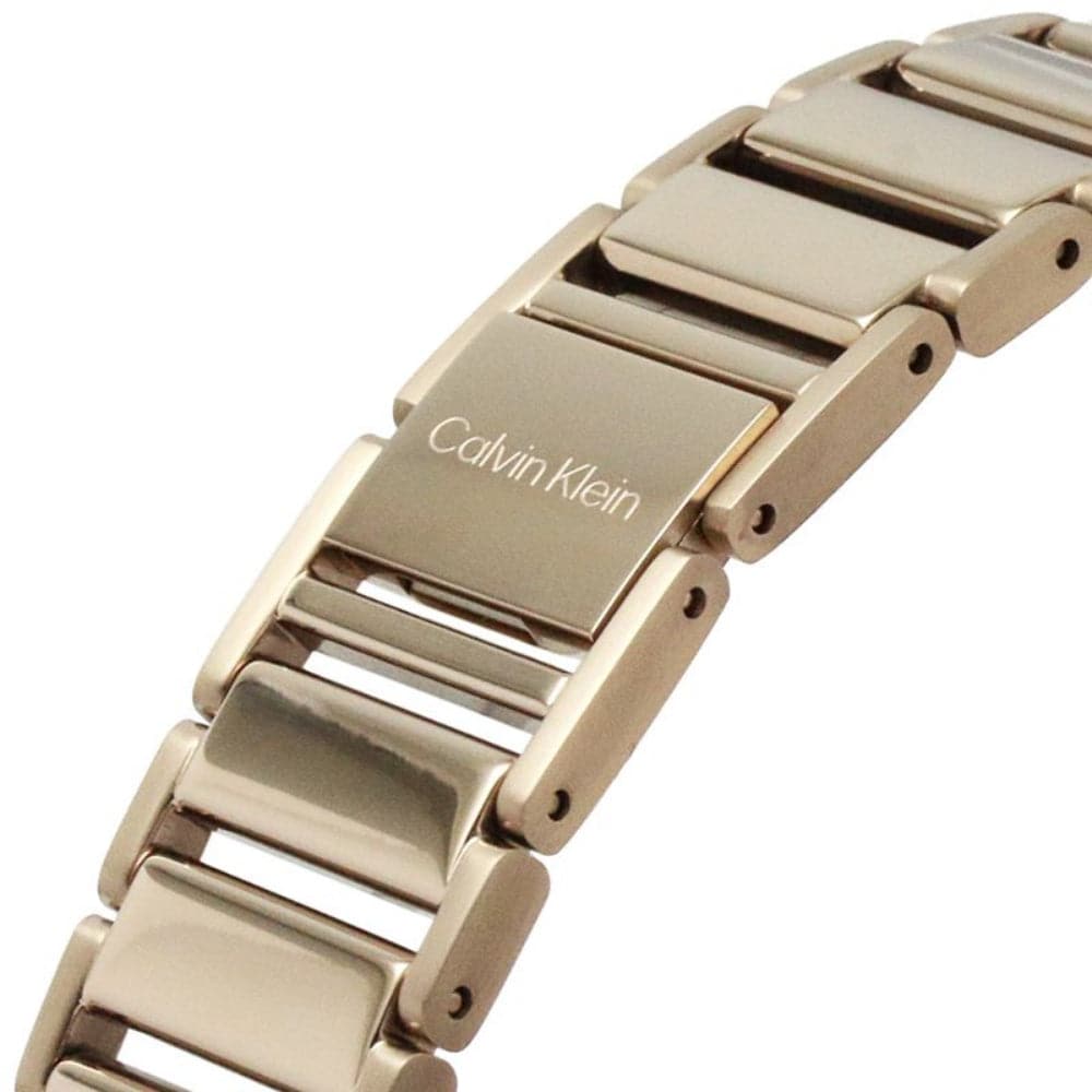 Calvin Klein Women's Minimalist White Dial Rose Gold Stainless Steel Watch 25200135 - Elegant Fashion Accessory for Office, Party & Everyday Wear