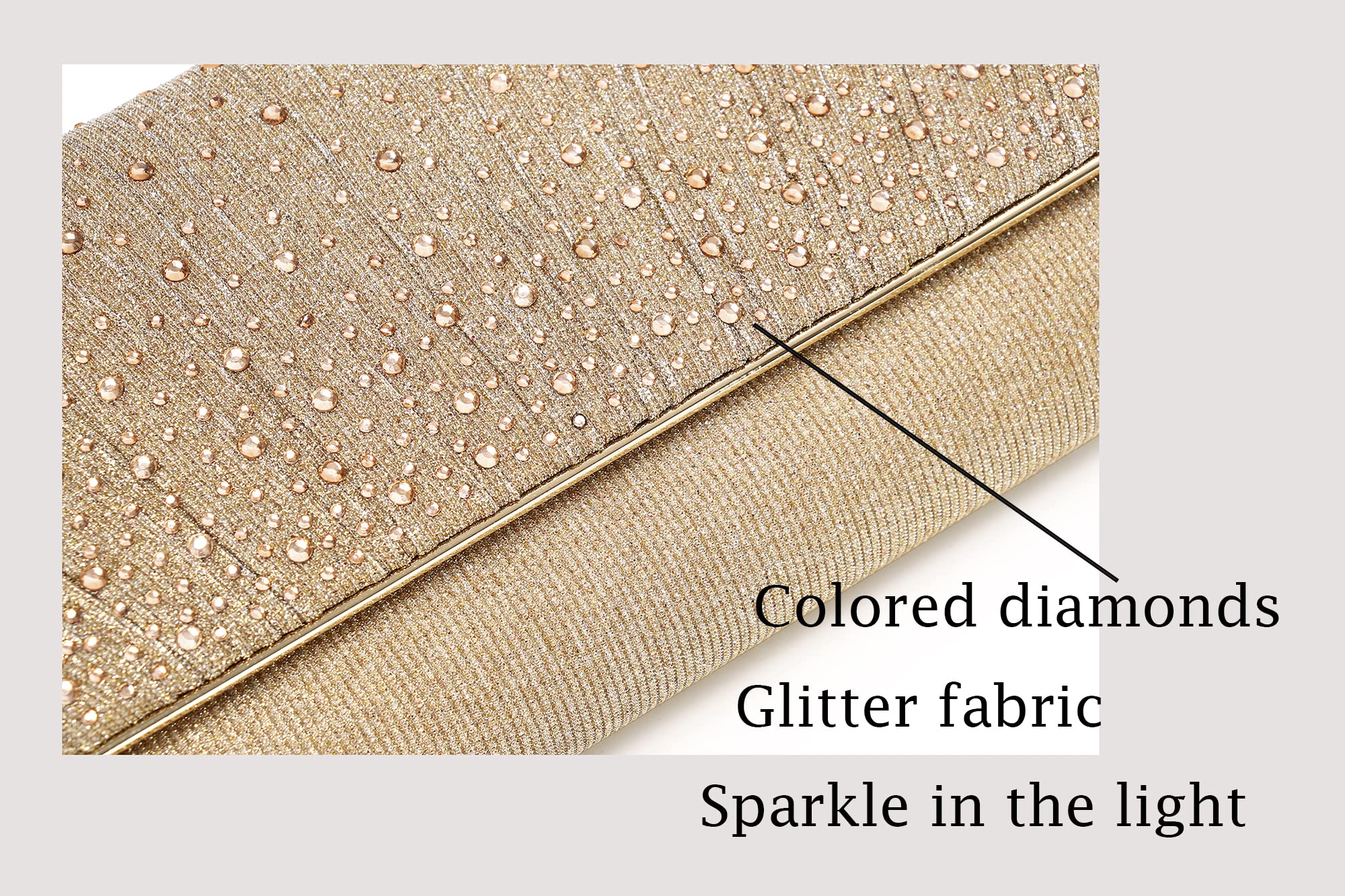 Sparkling Rhinestone Clutch Purse for Women - Elegant Evening Bag for Wedding, Prom, Party | Perfect Christmas Gift & Special Occasion Accessory | Great for Date Nights, Galas, and Formal Events
