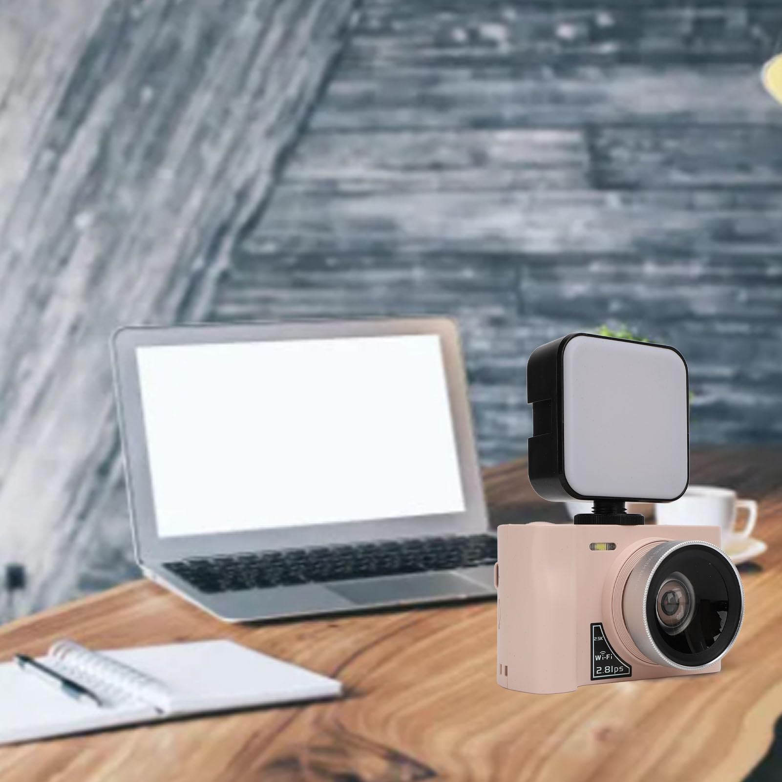 2.5K Vlogging Camera with Fill Light - 24MP 16X Digital Zoom Compact Digital Camera for YouTube, Travel & Selfies | Webcam with Pause Function | Ideal for Teens & Beginners (Roseate) - Perfect for Content Creation, Video Blogging & Live Streaming