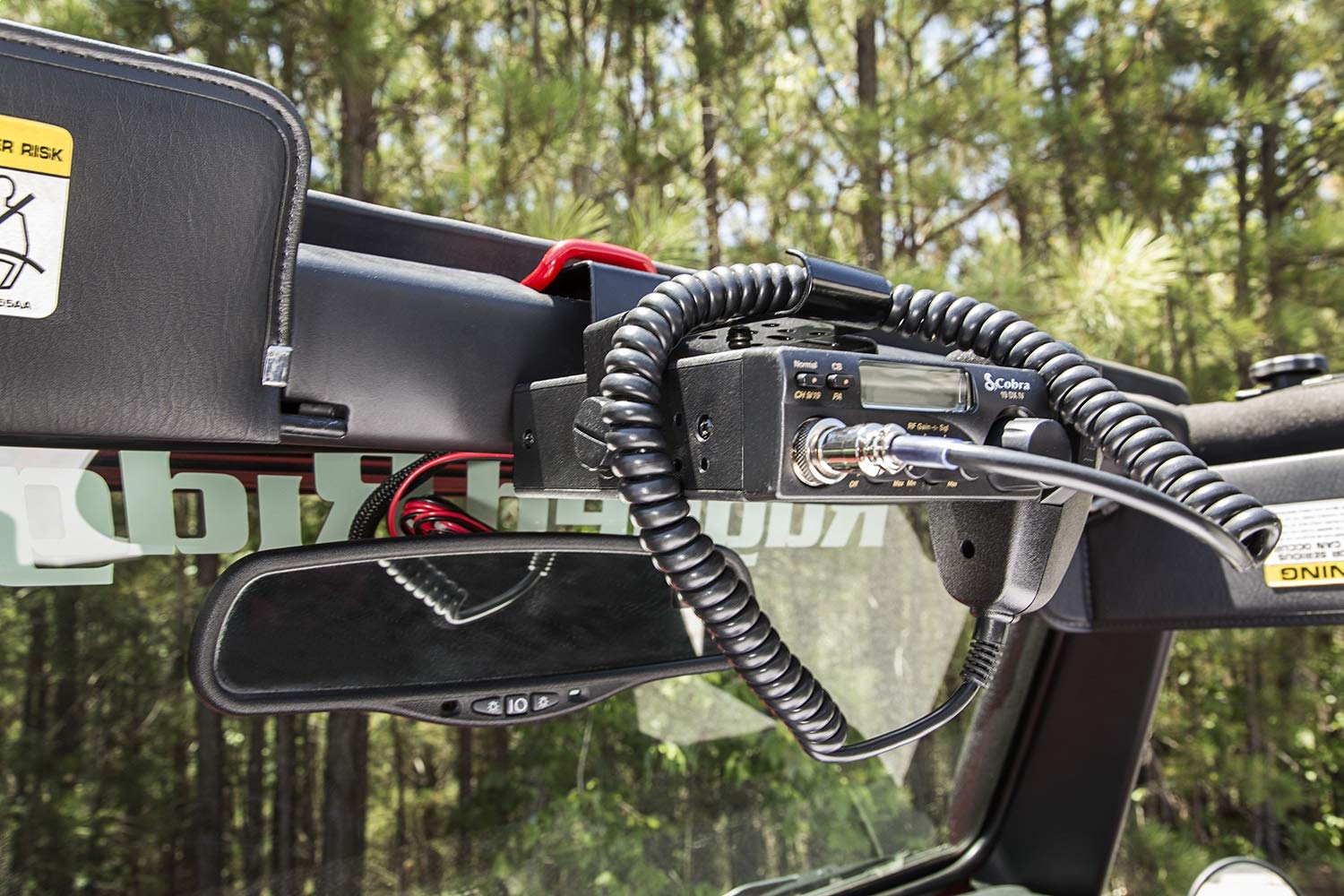 Rugged Ridge CB Radio Mounting Bracket for 2003-2006 Jeep Wrangler TJ - Heavy Duty Windshield Mount Kit (13551.07) | Perfect for Off-Road Adventures & Emergency Communication