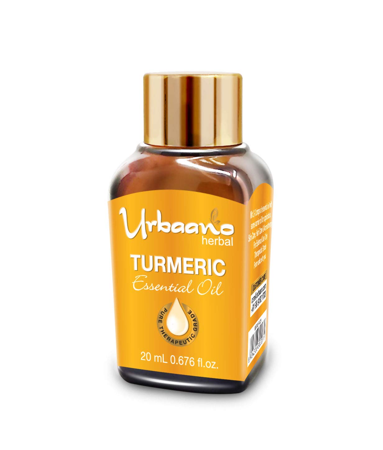 Pure Organic Turmeric Essential Oil for Face, Skin & Hair Care - 100% Undiluted Therapeutic Grade Aromatherapy Oil - Natural Anti-Aging & Moisturizing Solution - Perfect for Massage, Diffuser & DIY Beauty Recipes - 20ml Gift Pack