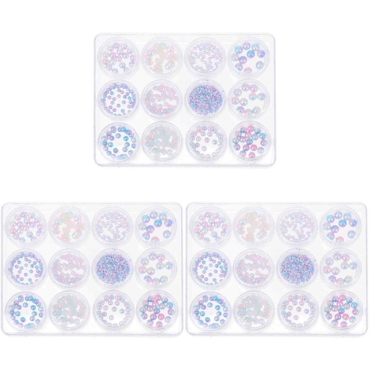 FRCOLOR 36 Boxes Nail Art Decorations - Rhinestones, Charms, Crystals & 3D Pearls for Nail Polish & Manicure | Perfect for DIY Nail Designs, Salon Use & Party Nail Art