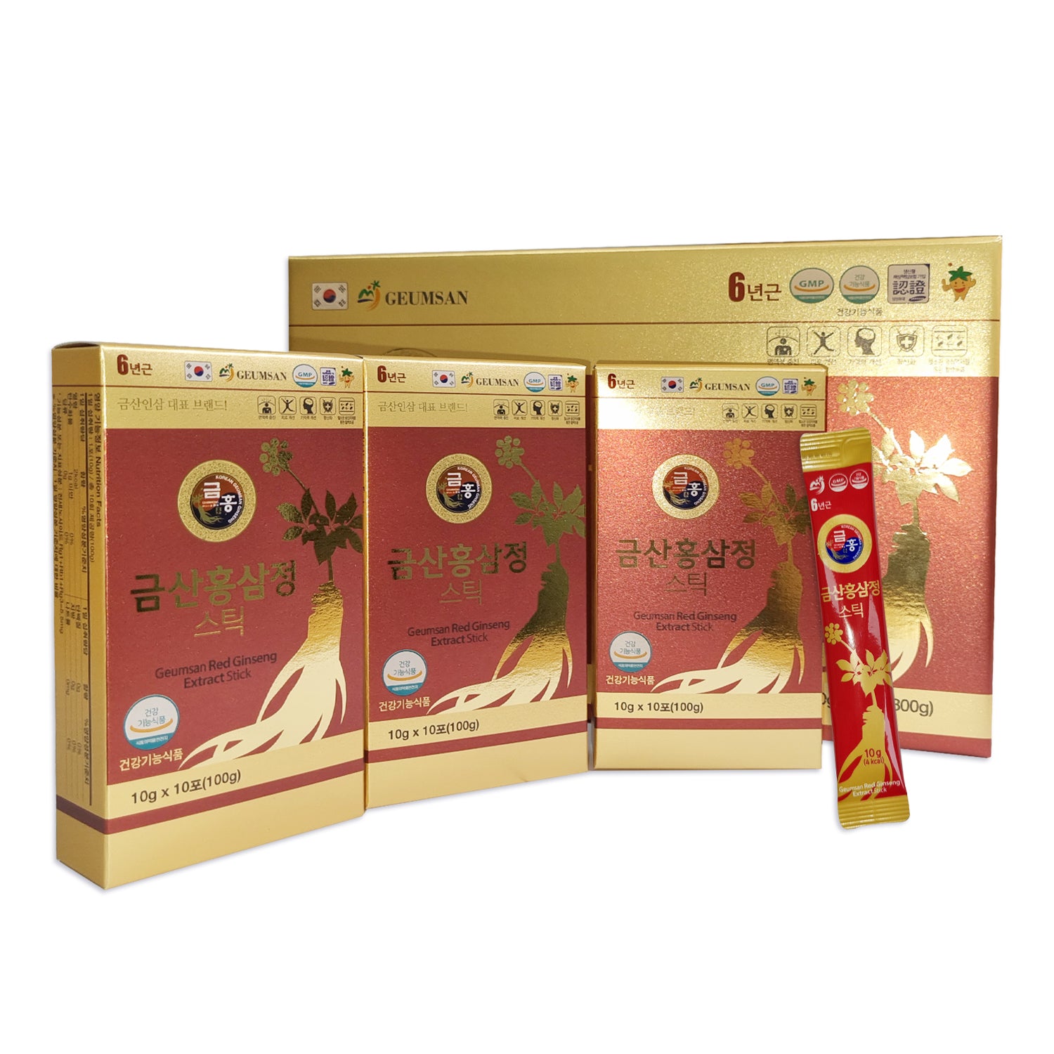 Premium Korean Red Ginseng Extract Sticks - 100% Pure & Natural Energy Boost for Focus, Immunity & Vitality - Perfect for Travel, Workouts & Daily Wellness