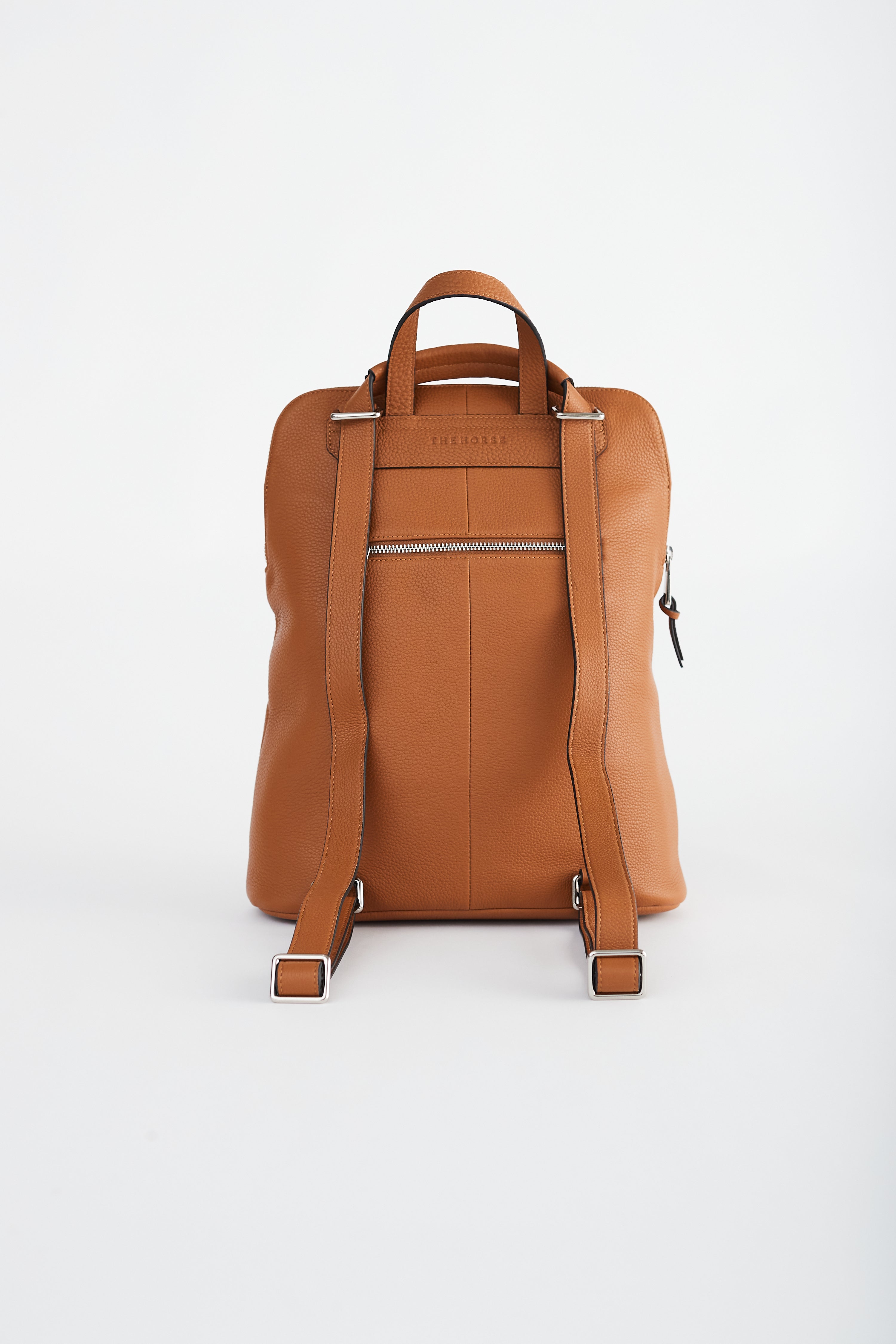 Premium Tan Pebbled Leather Backpack for Men & Women - Stylish & Durable Travel, Work & College Laptop Bag