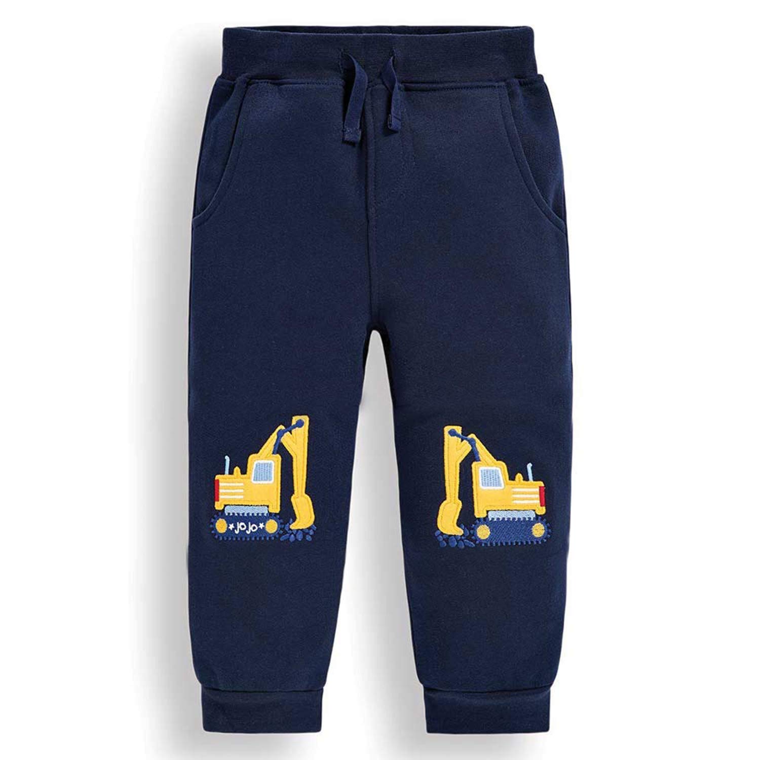Boys' Cartoon Printed Knit Elastic Pants - Soft Cotton Casual Sweatpants for Toddlers | Playtime, School & Outdoor Activities