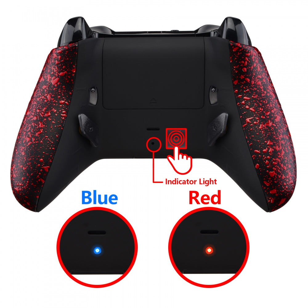 eXtremeRate Textured Red Lofty Remappable Back Buttons & Trigger Stop Kit for Xbox One S/X Controller - Includes Redesigned Shell, Side Rails & Trigger Lock - Perfect for Competitive Gaming & FPS Enthusiasts