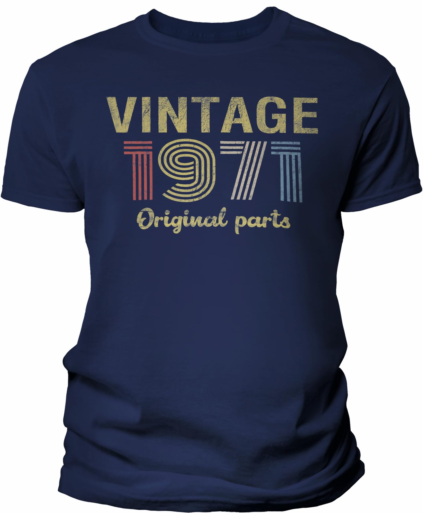 1971 Vintage Original Parts 54th Birthday Gift for Men - Retro Themed T-Shirt - Perfect for 54th Birthday Parties & Nostalgic Celebrations