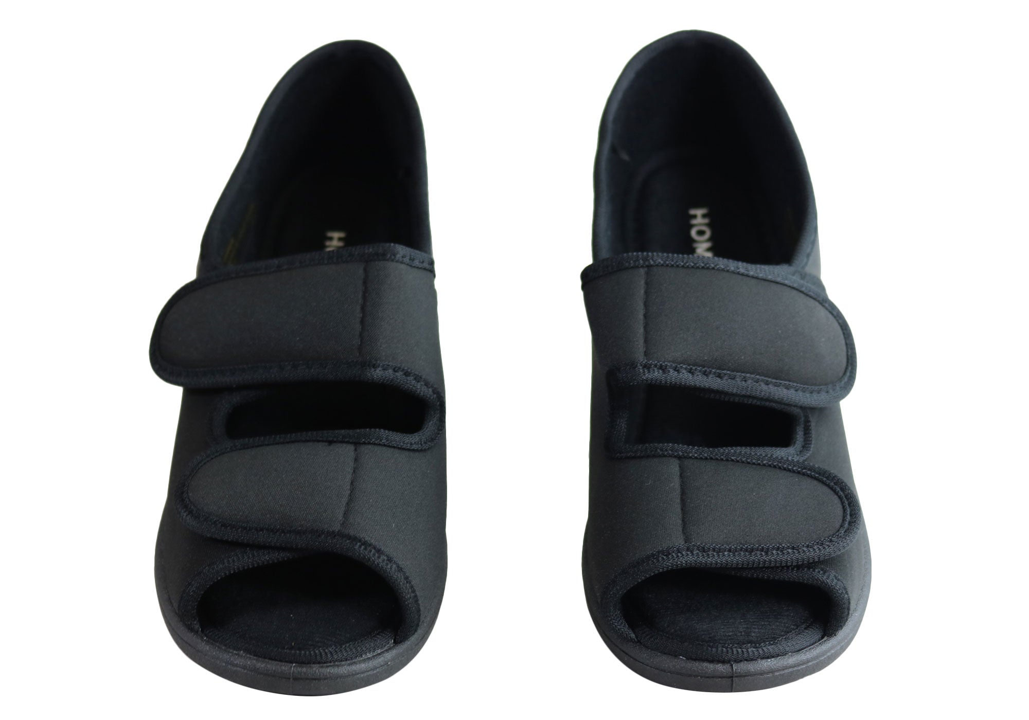 Homyped Anika Women's Comfortable Wide Fit Adjustable Open Toe Slippers - Soft House Shoes for Relaxing at Home, Spa & Indoor Use