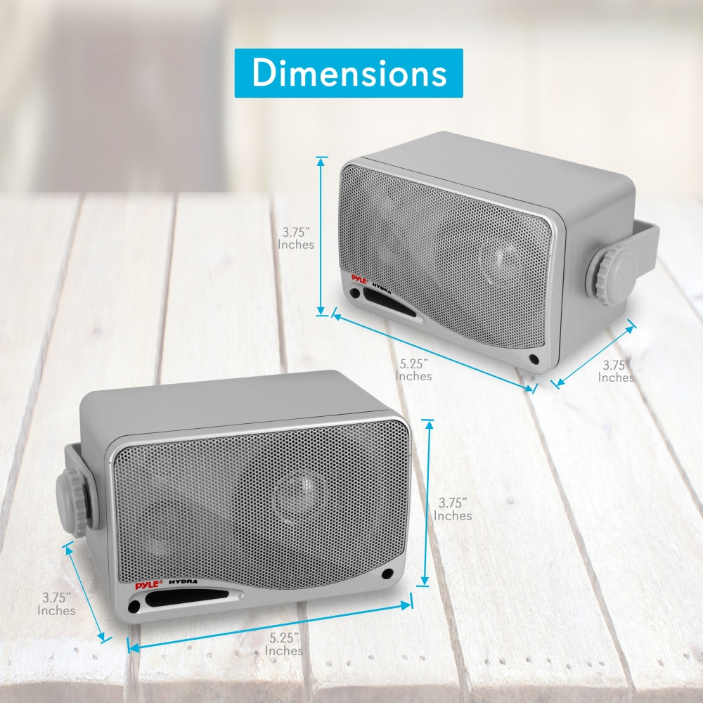 3.5'' Indoor/Outdoor Wall Mount Speakers - Weatherproof Stereo Sound for Home Theater, Patio & Garden - Perfect for Surround Sound Systems & Background Music