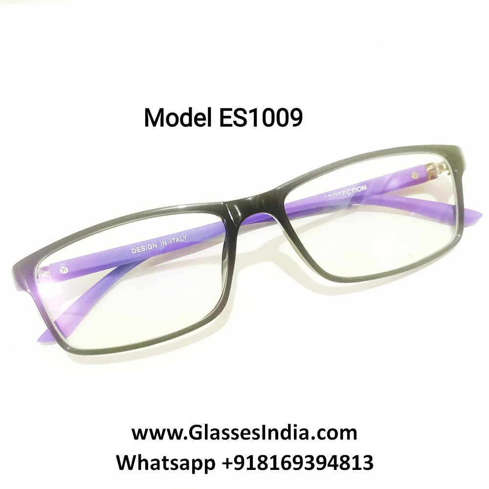 Rectangle Full Frame Eyeglasses - Zero Power Clear Lens for Men & Women | Fashionable & Lightweight Eyewear for Reading, Working & Daily Use