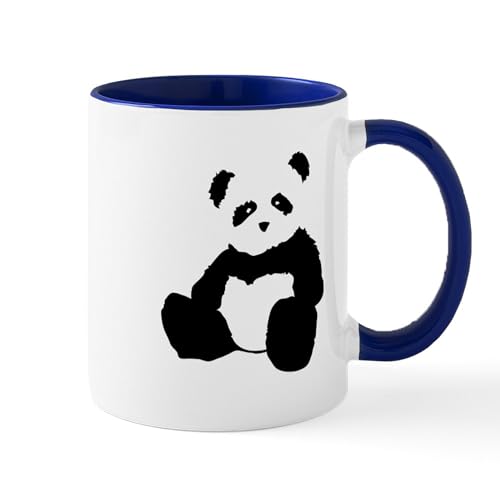 White/Navy Inside - Panda Mugs