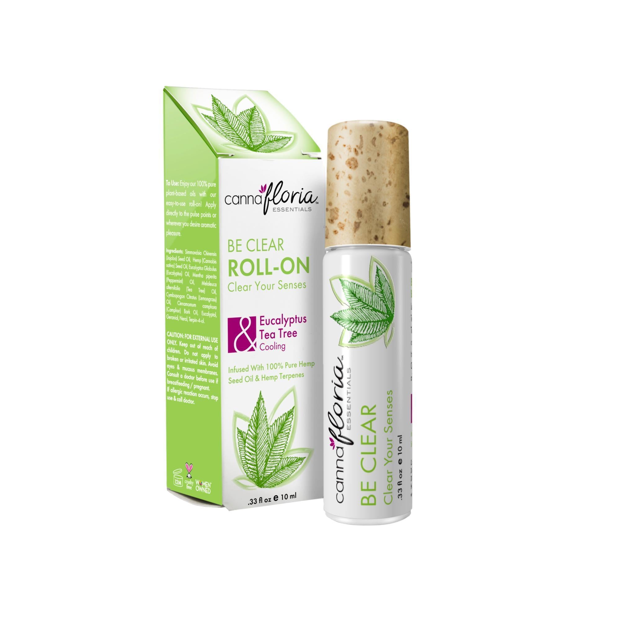 Cannafloria Essential Oil Roll On - Natural Aromatherapy for Stress Relief & Relaxation - Perfect for Home, Office & Travel Use