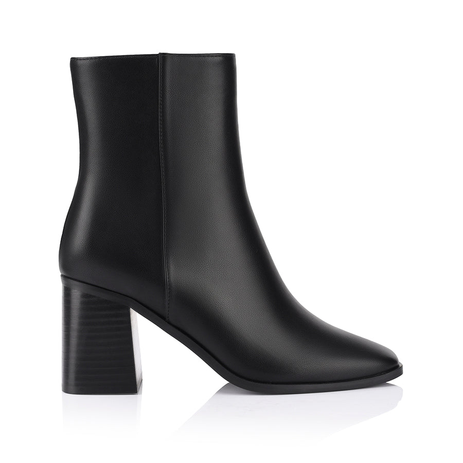 Liliah Women's Black Ankle Boots - Stylish & Comfortable for Fall, Winter & Casual Outfits