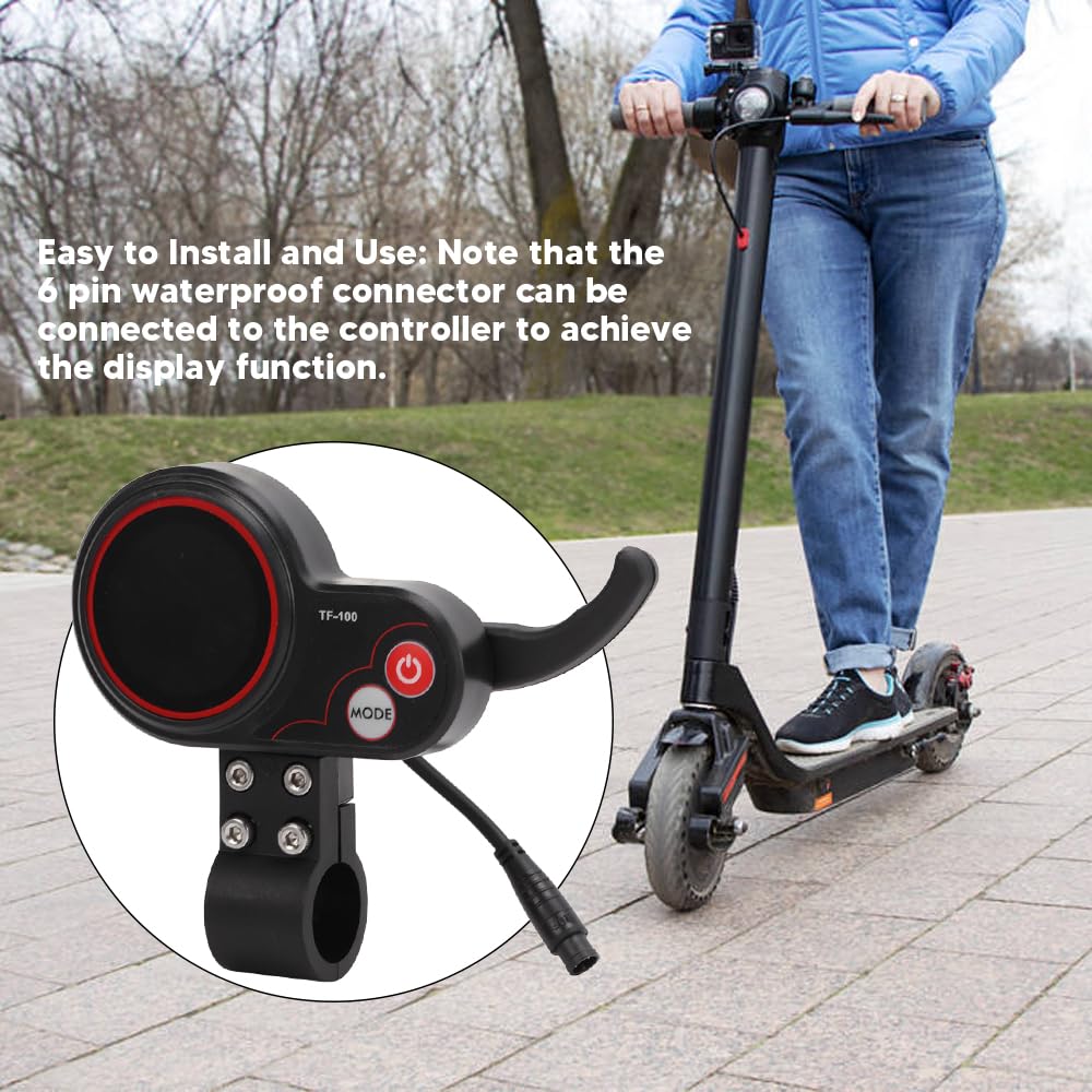 48V LED Display Thumb Throttle 6-Pin TF-100 for Electric Skateboard & Scooter - Perfect for Speed Control & Smooth Riding Experience