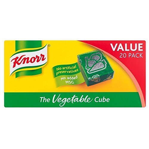Knorr Vegetable Stock Cubes (20x10g) - All-Natural Seasoning for Soups, Stews & Cooking - Groceries