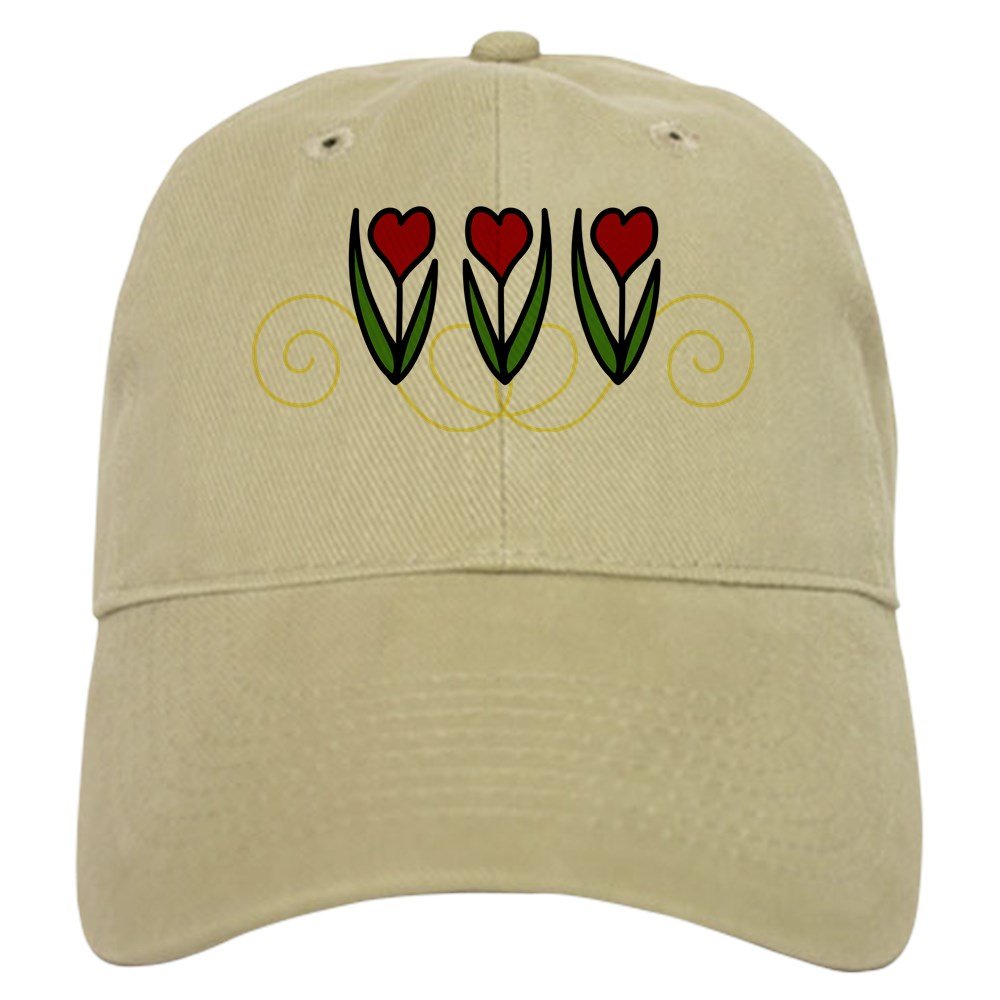 Red Tulips Baseball Cap - Adjustable Cotton Hat for Women & Men - Perfect for Outdoor Activities, Gardening, and Casual Wear