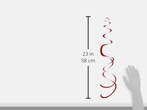 SWIRL DEC PL APPLE RED (12/144) - Premium Party Decorations for Birthdays, Weddings & Events - Bulk Pack of 144