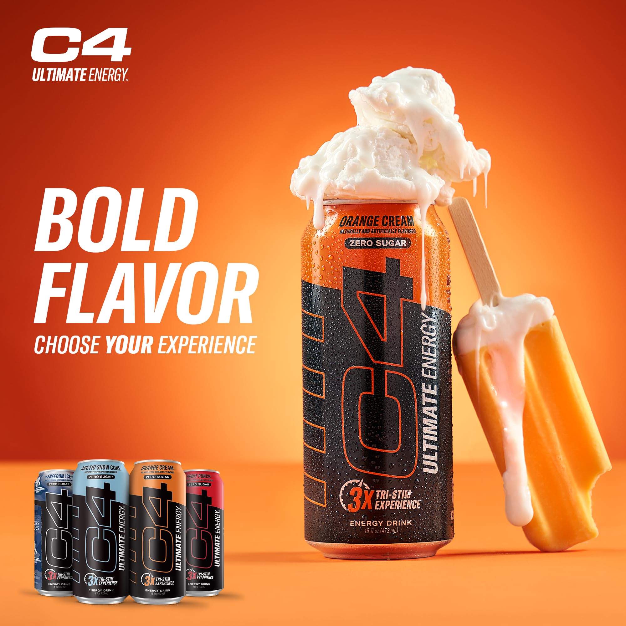 Cellucor C4 Ultimate Pre Workout Powder - Sugar Free Energy Drink with 300mg Caffeine, TeaCrine & Dynamine | Tri-Stim Energy Boost | 16oz Variety Pack (12 Pack) | Perfect for Gym, Running & High-Intensity Training