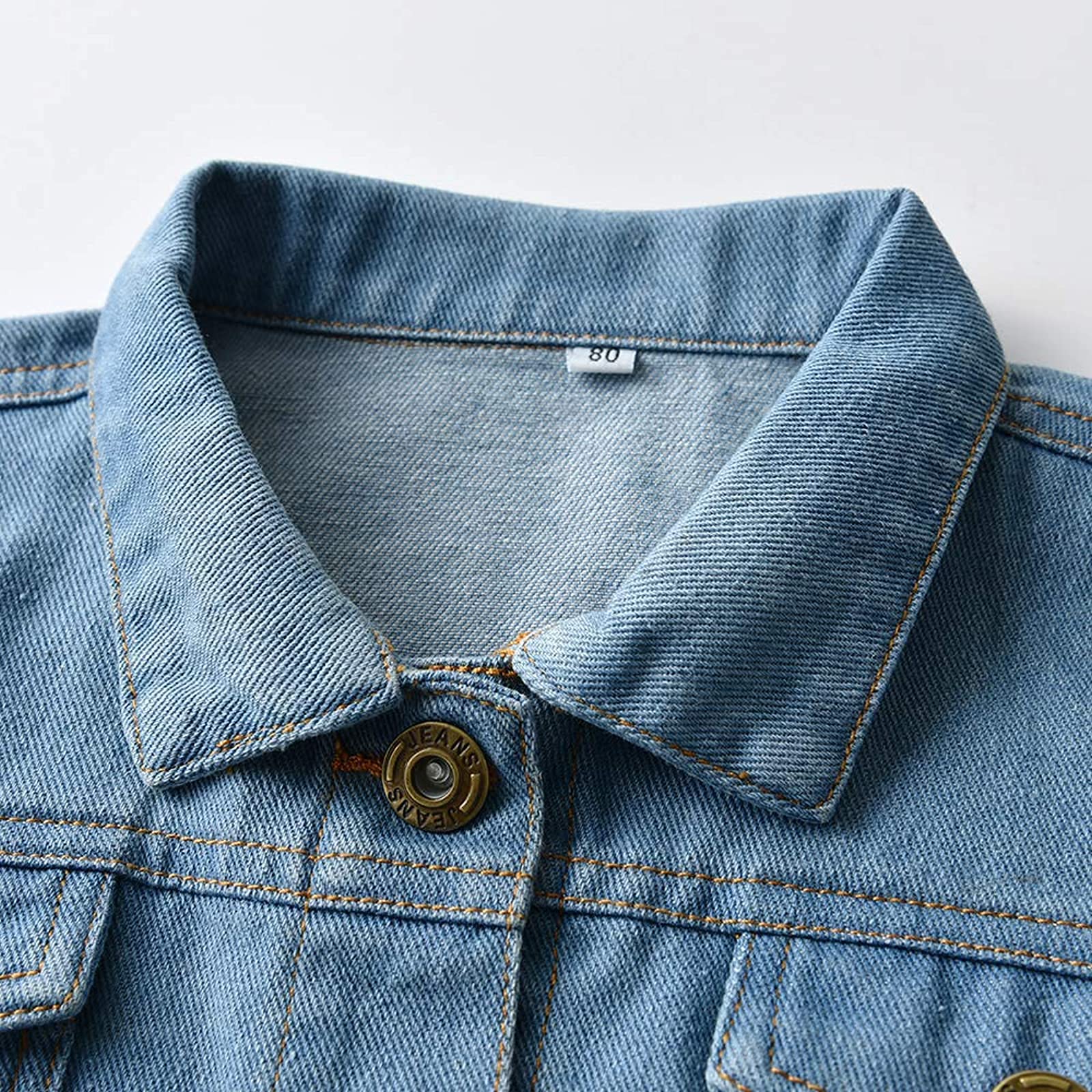 **Boys & Girls Denim Jacket for Toddlers - Kids Button Down Jeans Jacket with Pockets, Warm Top Coat (Blue, 4-5 Years) - Perfect for Independence Day Gifts, Outdoor Play & Casual Wear**