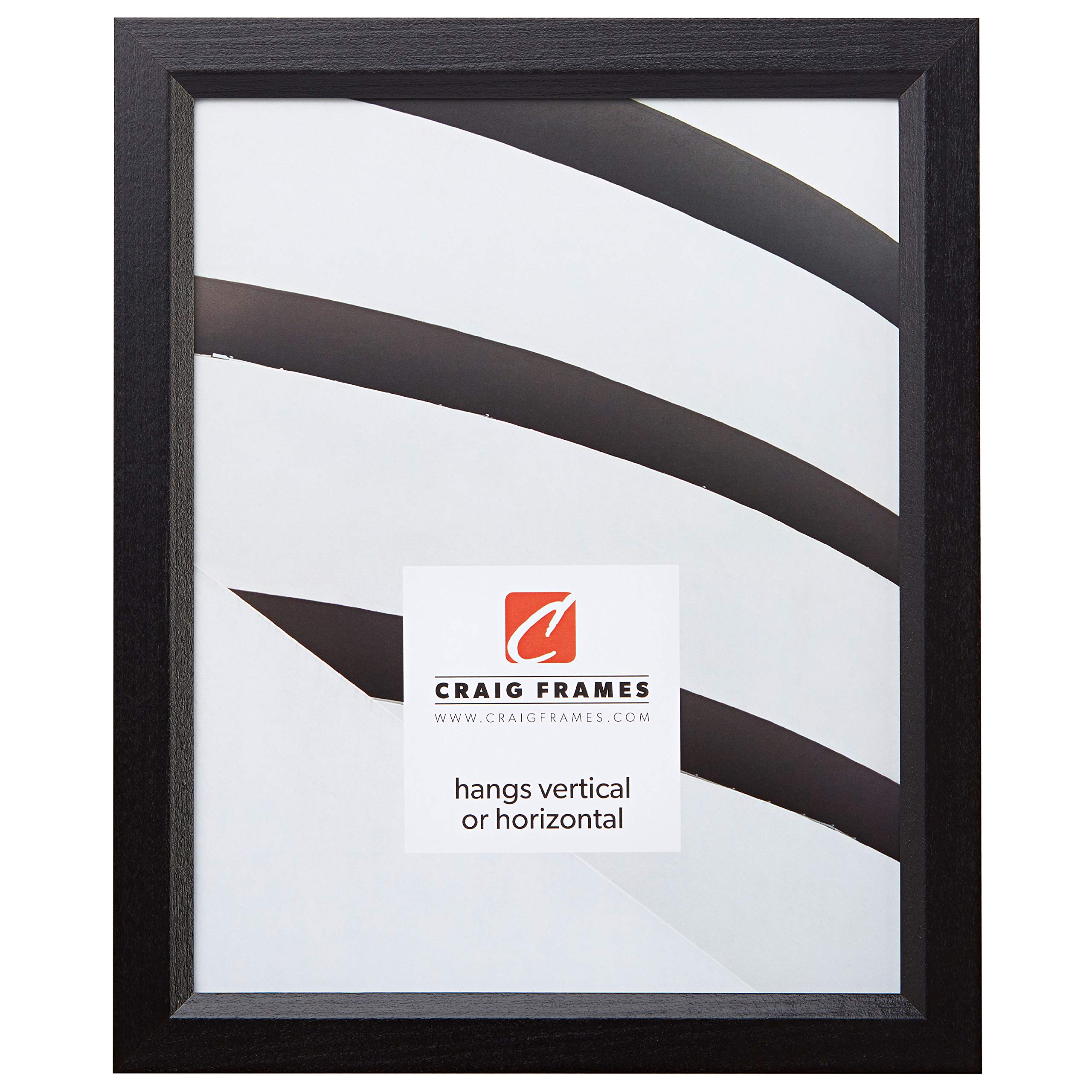 Craig Frames 14x21 Inch Wood Grain Picture Frame - 0.825-Inch Wide Black Poster Frame for Wall Art, Photos, Certificates | Perfect for Home, Office & Gallery Decor