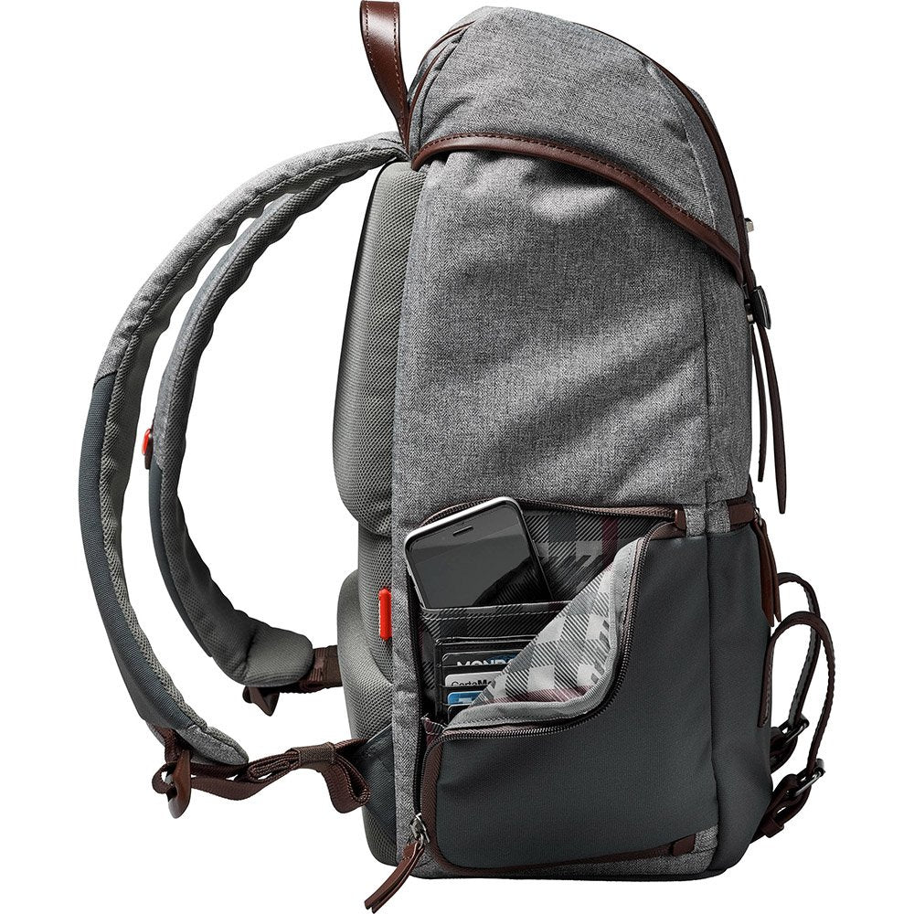 Manfrotto MB LF WN RP DSLR Camera Reporter Bag - Professional Windsor Grey Photography Backpack for Travel & Outdoor Shooting