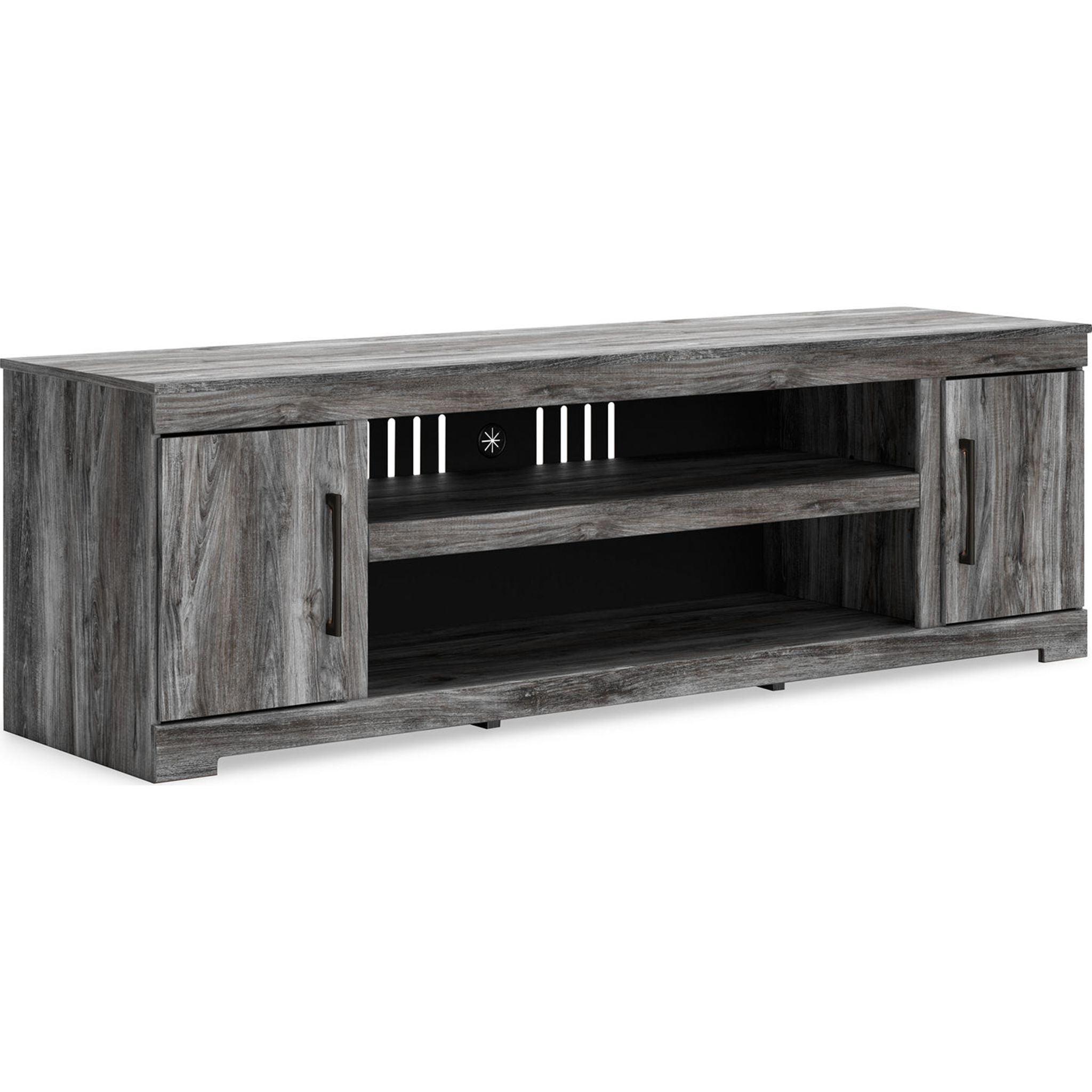 Baystorm TV Stand for Flat Screen TVs - Modern Gray TV Console with Storage Shelf - Perfect for Living Room, Bedroom & Home Theater Setup