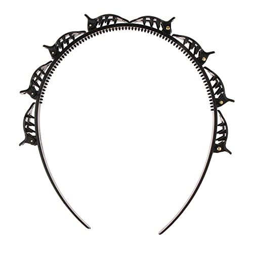 Ekdant Headbands for Women & Girls - Hair Clips & Barrettes for Thin or Thick Hair - Double Bangs Hairstyle Hairpins - Alligator Clips for Makeup, Face Washing, Yoga, Workout & Daily Use (Pack of 1)