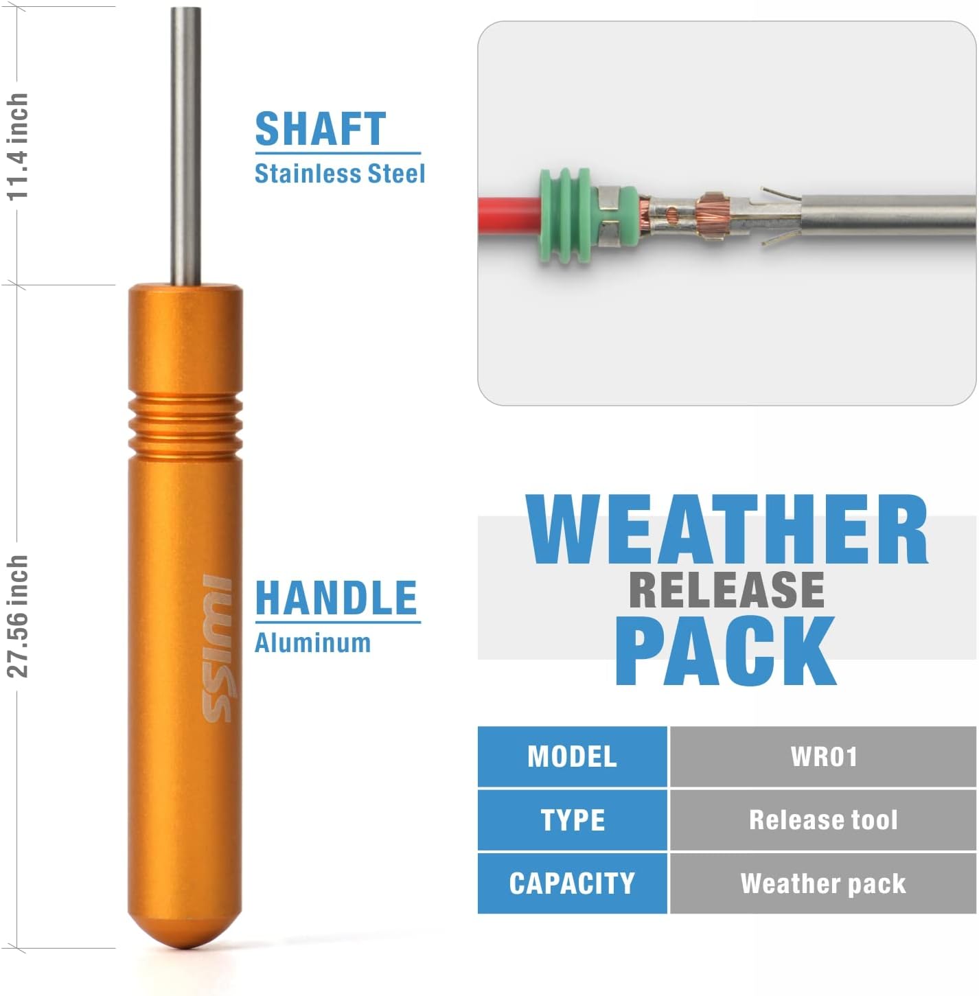IWS 1424BN Professional Wire Crimper Tool for AWG 24-14 Gauge - Compatible with Delphi APTIV Weather Pack & Metri Pack Connectors - Perfect for Automotive, Marine & DIY Electrical Projects