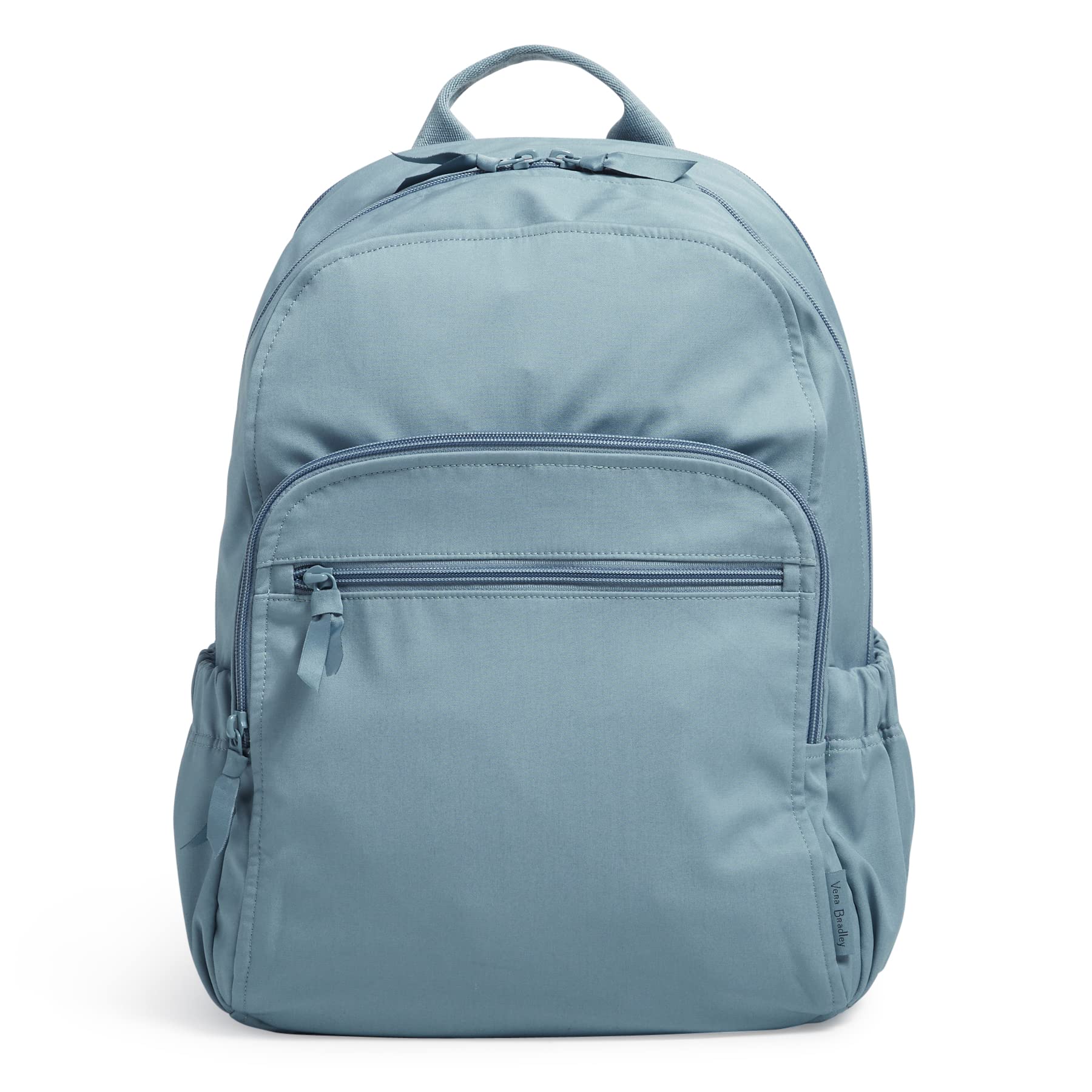 Vera Bradley Women's Recycled Cotton Backpack - Eco-Friendly Campus Bookbag for School & Travel, Reef Water Blue, One Size | Perfect for College Students, Work Commute & Daily Use