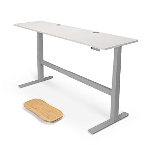 White Lam Desktop / Gray Com Frame
