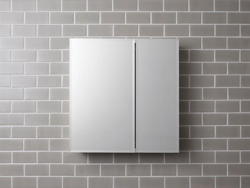 Kohler CB CLC2526FS 25 x 26 Inch Aluminum Medicine Cabinet - Rust-Resistant Bathroom Storage for Toiletries & Essentials (Perfect for Bathroom, Vanity, or Powder Room Organization)