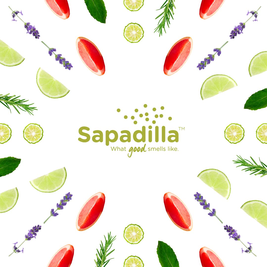 Sapadilla Liquid Hand Soap - Sweet Lavender & Lime Scent, 100% Pure Essential Oil Blend, Moisturizing & Cleansing, Plant-Based & Biodegradable, 12oz (Pack of 4) - Perfect for Home, Office & Bathroom Use