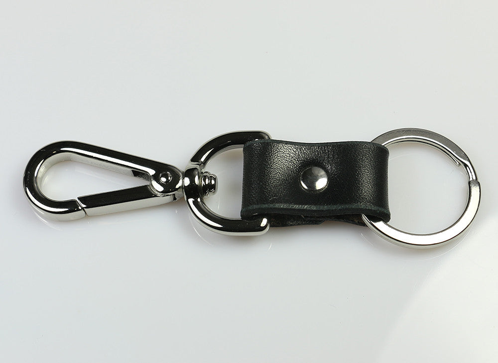Durable Clip On & Swivel Leather Keychain - Premium Genuine Leather Key Holder for Keys, Car Keys & Accessories - Perfect for Home, Office & Travel Use